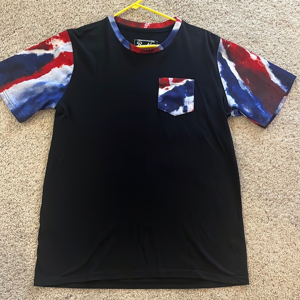 American flag style t shirt